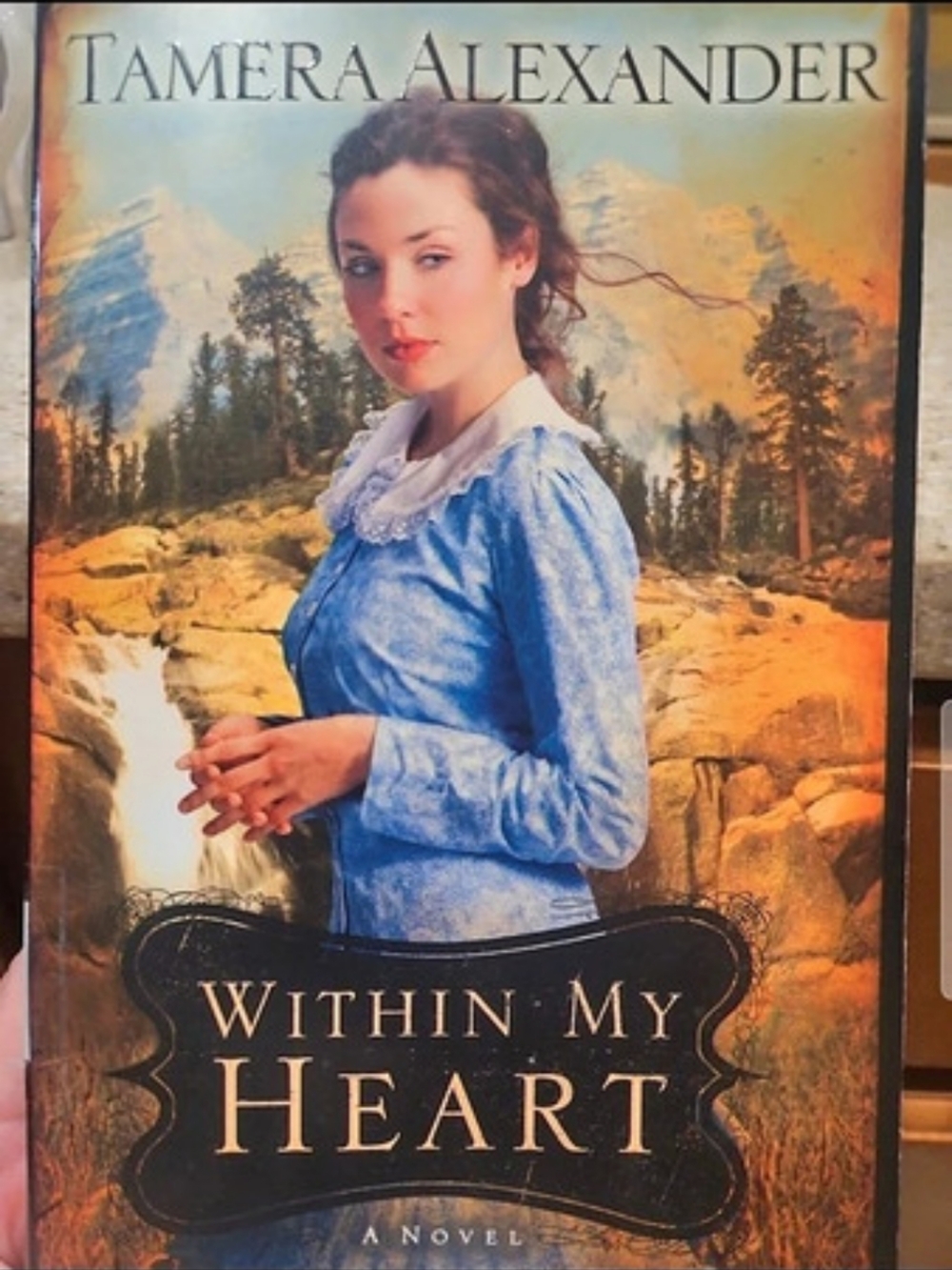 Within My Heart Book Cover Poster Blue & Brown